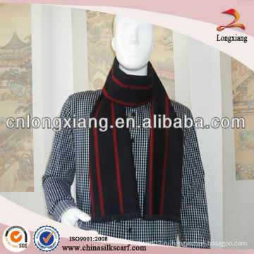 Мужская мода печатная вертикальная полоса шарф, мужской жаккард щеткой шелковый шарф